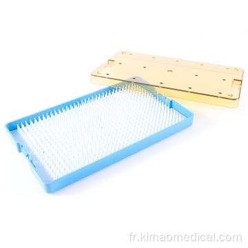 boîte de stérilisation d&#39;instruments médicaux en silicone blanc